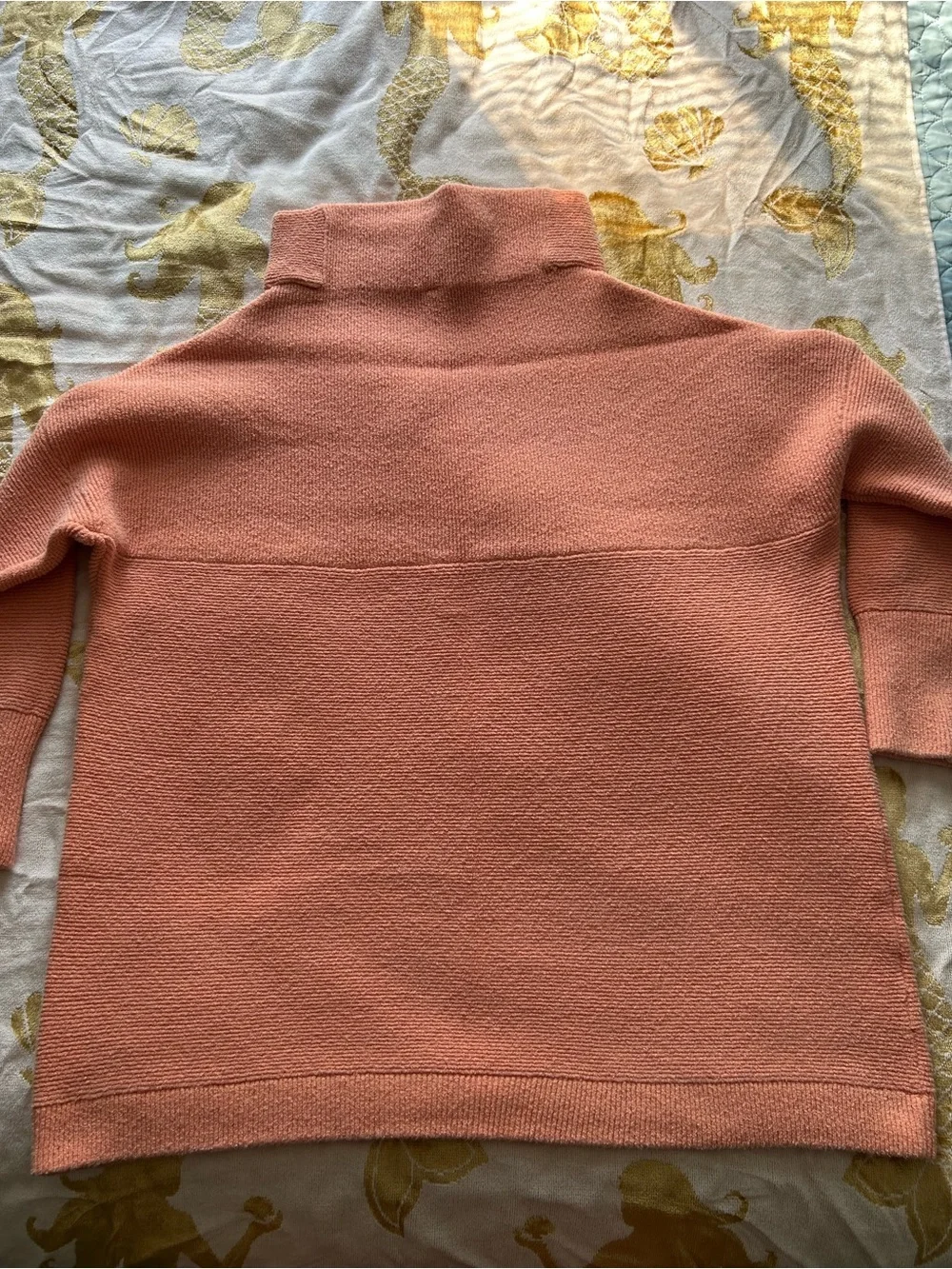 FREE PEOPLE Ottoman Sweater - Orange / Sherbert - Size Medium - Slouchy / comfy